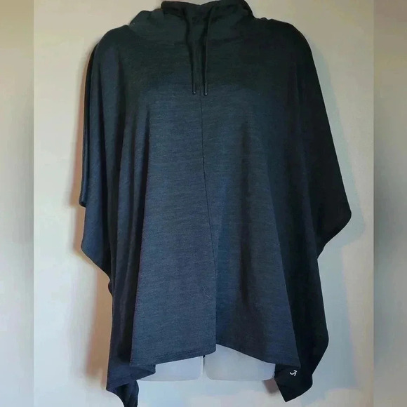 GAP Fit Hooded Oversize Poncho, navy blue, size small - Picture 5 of 13